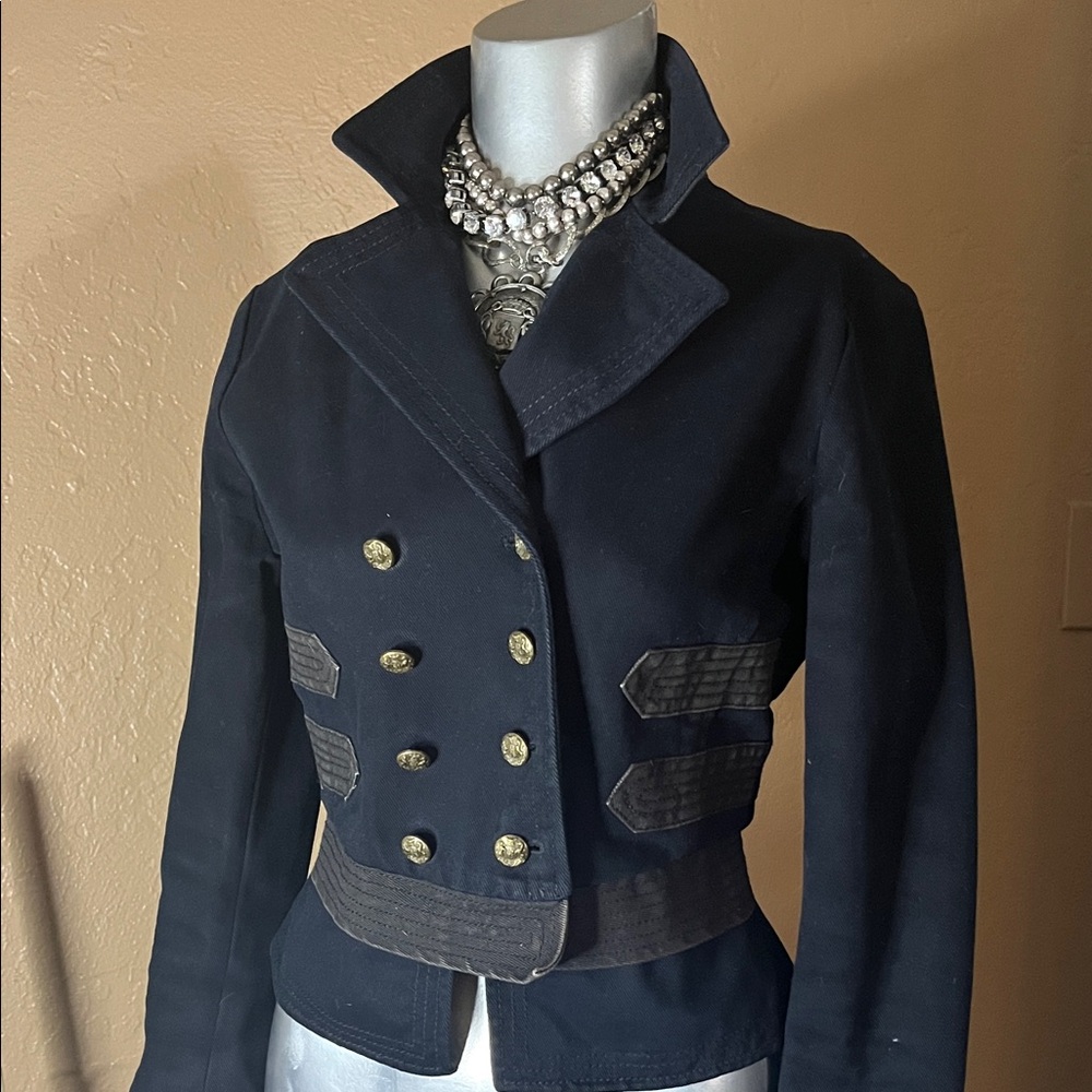 Vintage Polo Ralph Lauren Woman's 1967 Button Up Military Band Style Jacket SZ M - Picture 2 of 10